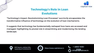 Technology's Role in Loan Evolutions - Capital Now