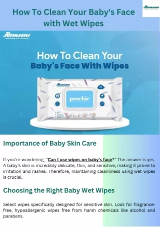 How To Clean Your Baby's Face with Wet Wipes