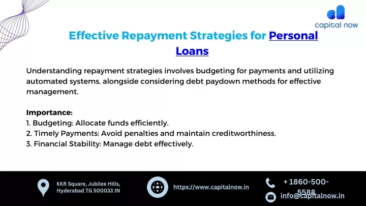 effective repayment strategies for personal loans