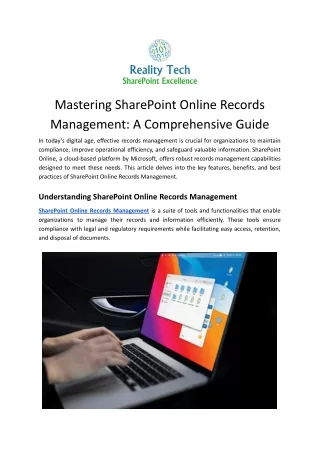 Sharepoint Online Records Management