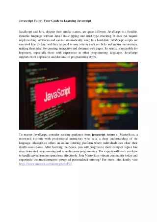 javascript tutor your guide to learning