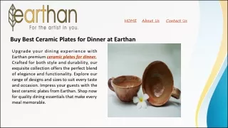 Buy Best Ceramic Plates for Dinner at Earthan