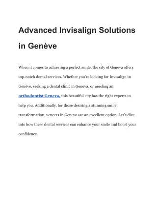 advanced invisalign solutions