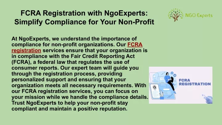 fcra registration with ngoexperts simplify