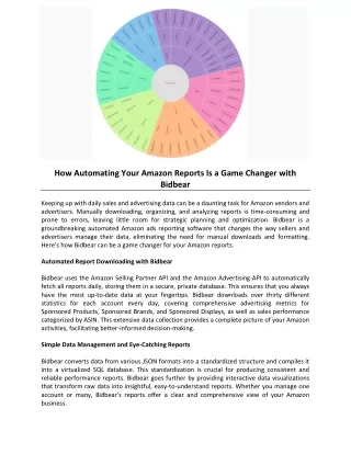 How Automating Your Amazon Reports Is a Game Changer with Bidbear