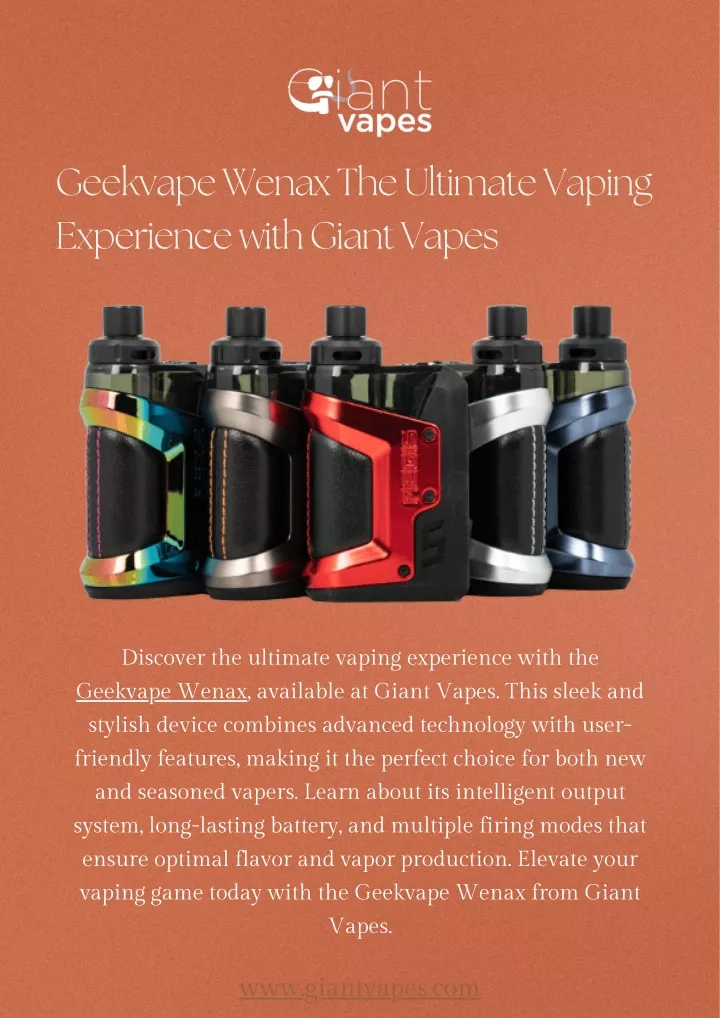 geekvape wenax the ultimate vaping experience