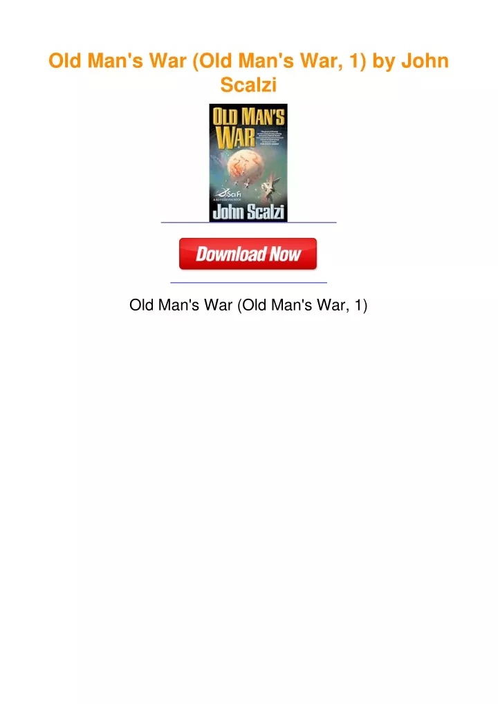 PPT - Old Man's War (Old Man's War, 1) by John Scalzi PowerPoint ...