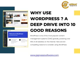 why use wordpress  A deep drive into 10 good reasons