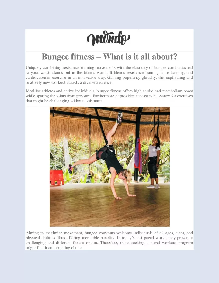 bungee fitness what is it all about