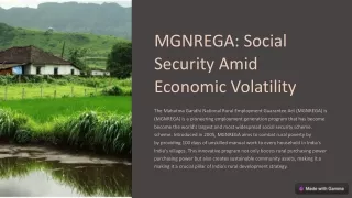 mgnrega social security amid economic volatility
