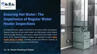 Ensuring Hot Water: The Importance of Regular Water Heater Inspections