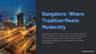 bangalore where tradition meets modernity