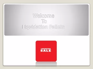 welcome to liquidation pallets