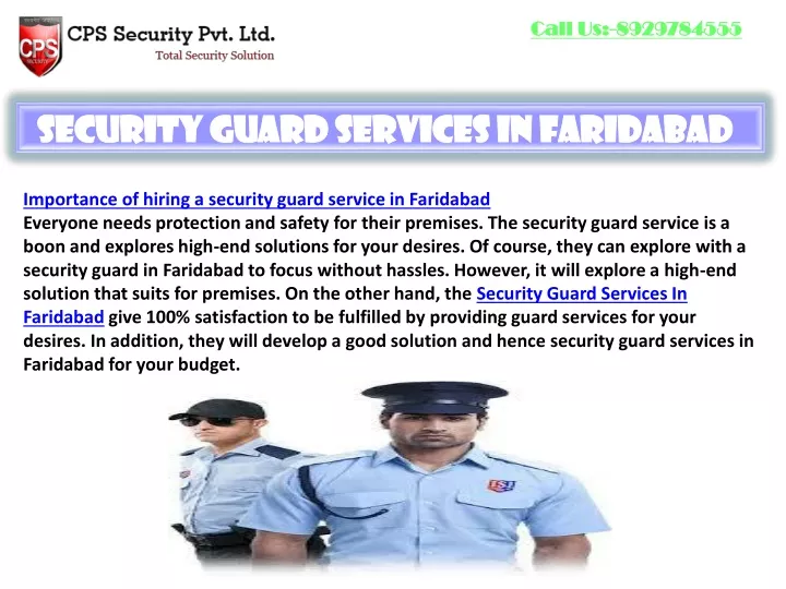 PPT - Security Guard Services in Faridabad PowerPoint Presentation ...