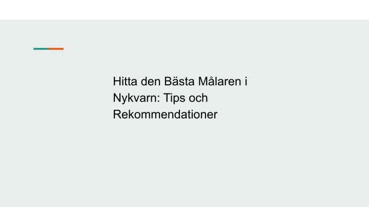 hitta den b sta m laren i nykvarn tips