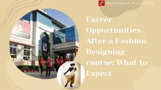 Career Opportunities After a Fashion Designing course What to Expect