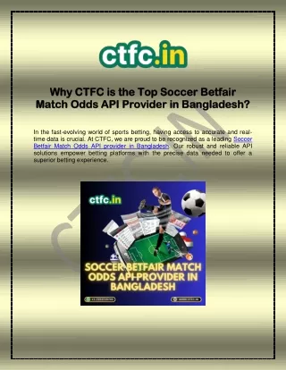 Top Soccer Betfair Match Odds API Provider in Bangladesh