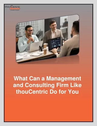 what can a management and consulting firm like