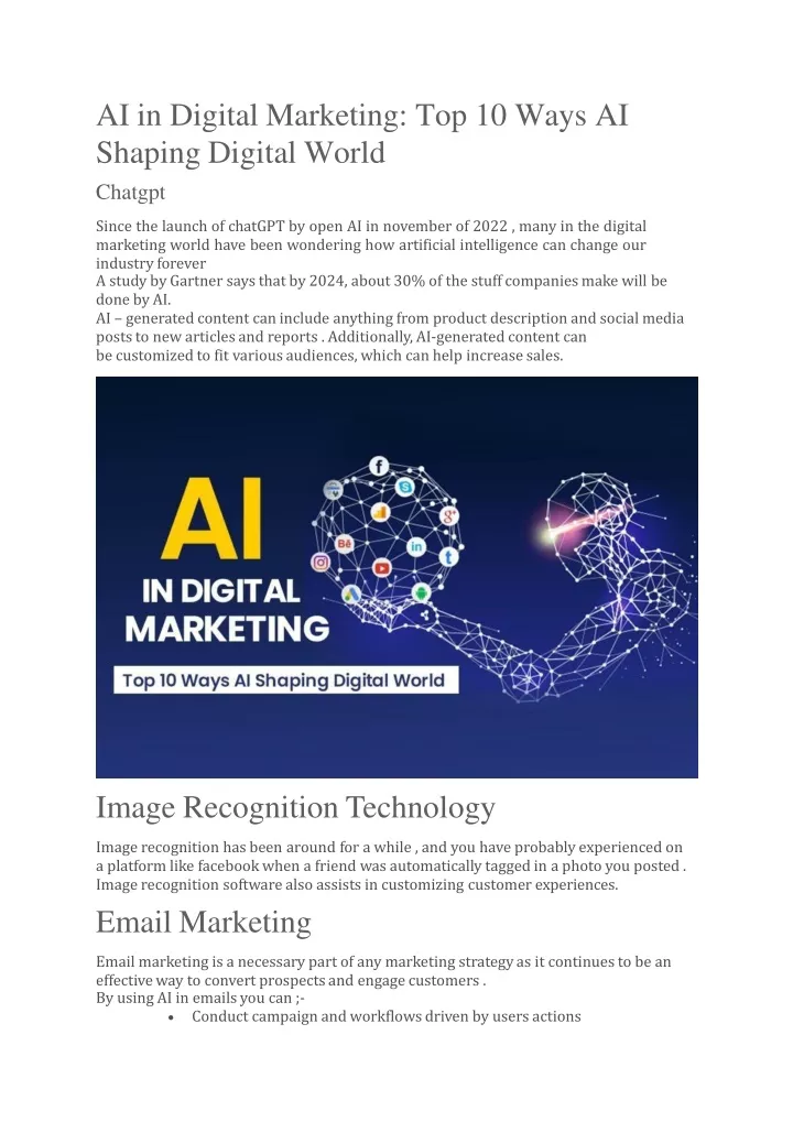 ai in digital marketing top 10 ways ai shaping digital world