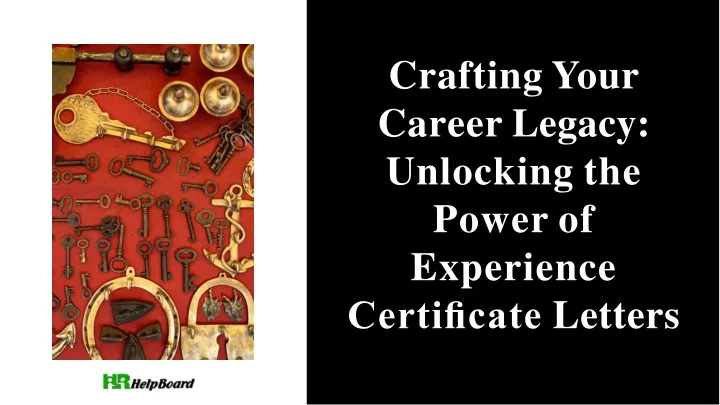 crafting y ou r career legacy unlocking the power