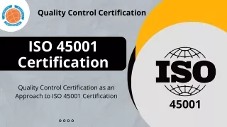 ISO 45001 certification | Quality Control Certification