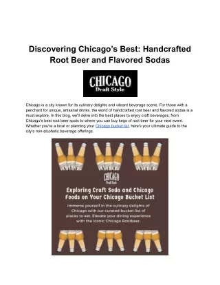 Discovering Chicago’s Best_ Handcrafted Root Beer and Flavored Sodas - chicago rootbeer