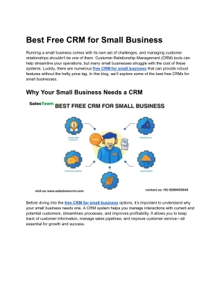 Best Free CRM for Small Business