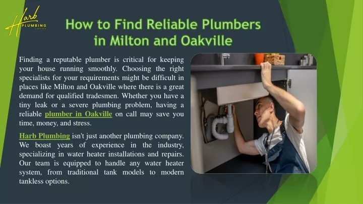 finding a reputable plumber is critical