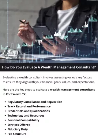 How Do You Evaluate A Wealth Management Consultant?