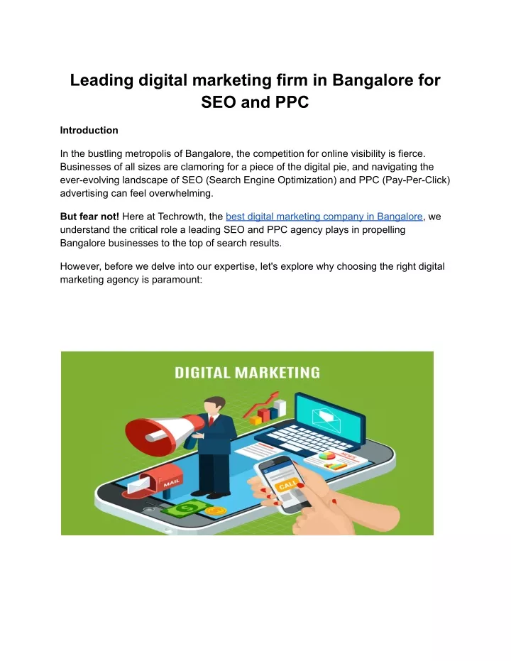 leading digital marketing firm in bangalore