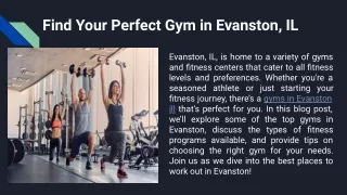 Find Your Perfect Gym in Evanston, IL