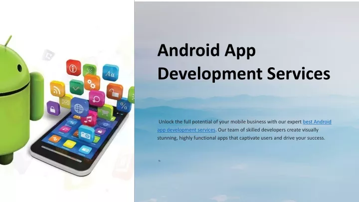 android app development services