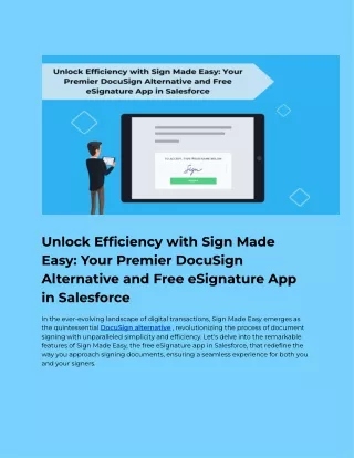 Sign Made Easy: The Best Free DocuSign Alternative for Salesforce Users
