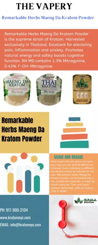 Remarkable Herbs Maeng Da Kratom Powder