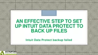 an effective step to set up intuit data protect to back up files