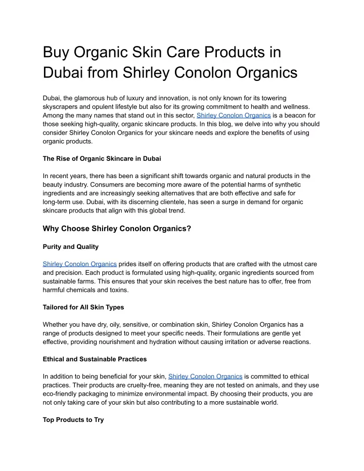 buy organic skin care products in dubai from