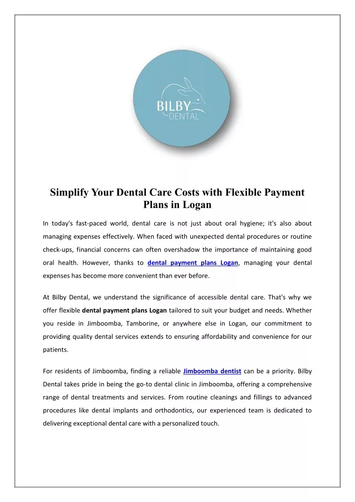 simplify your dental care costs with flexible