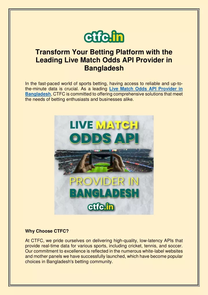 transform your betting platform with the leading