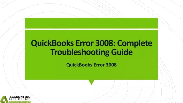 quickbooks error 3008 complete troubleshooting guide