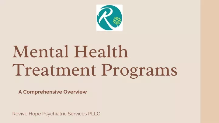 mental health treatment programs