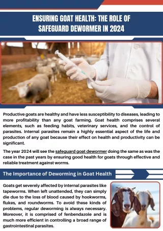 Control Internal Parasites In Animals