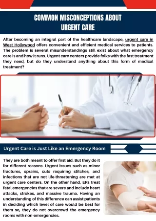 Common Misconceptions About Urgent Care