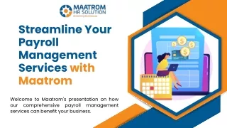 Streamline Your Payroll Management Services with Maatrom