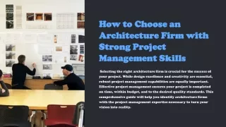 How to Choose an Architecture Firm with Strong Project Management Skills