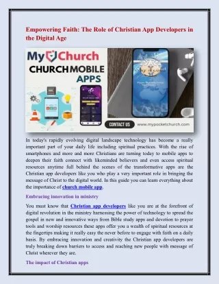 church mobile app