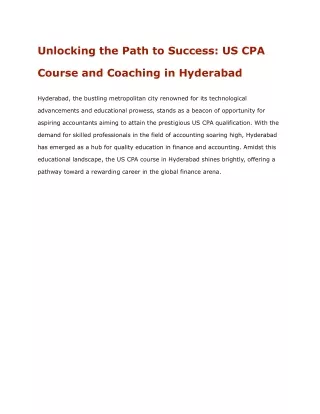 Unlocking the Path to Success_ US CPA Course and Coaching in Hyderabad