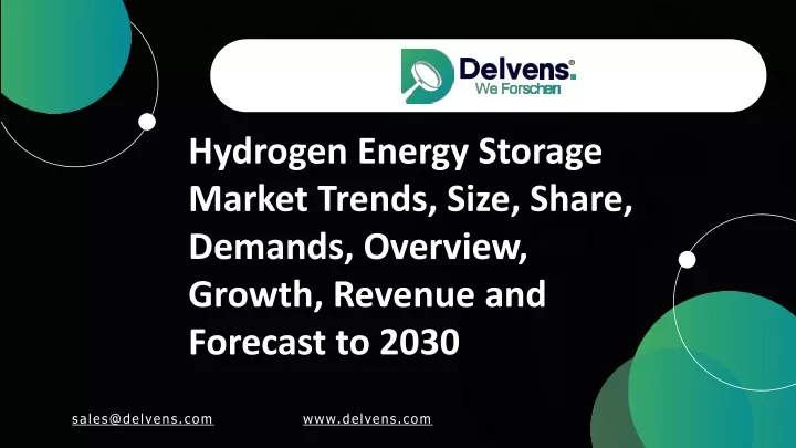 hydrogen energy storage market trends size share