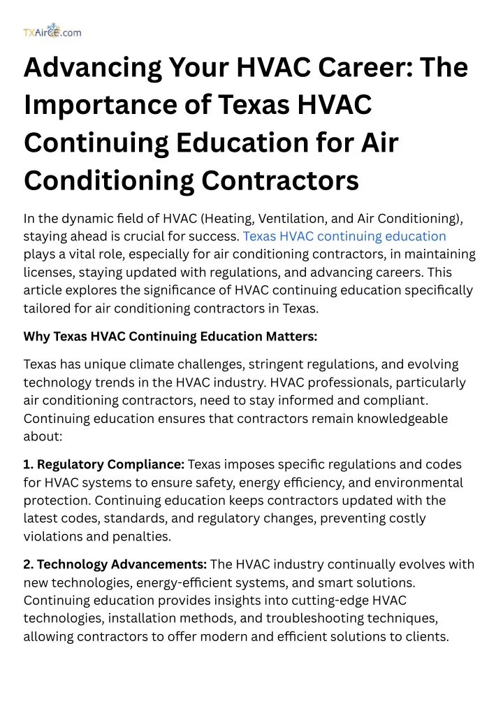 advancing your hvac career the importance