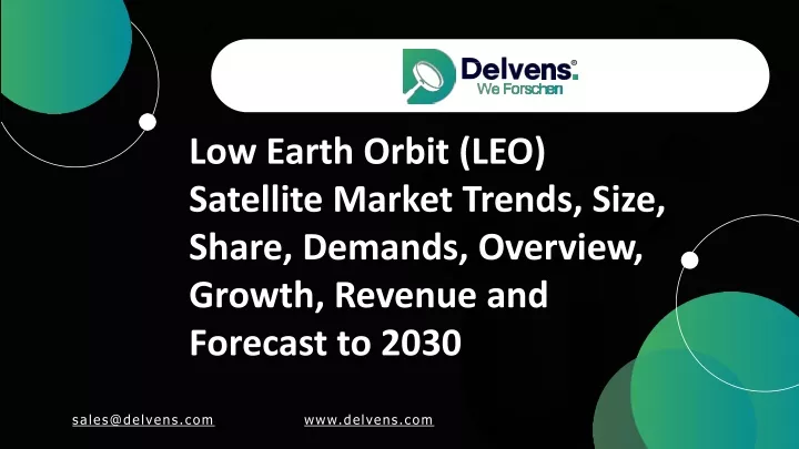 low earth orbit leo satellite market trends size