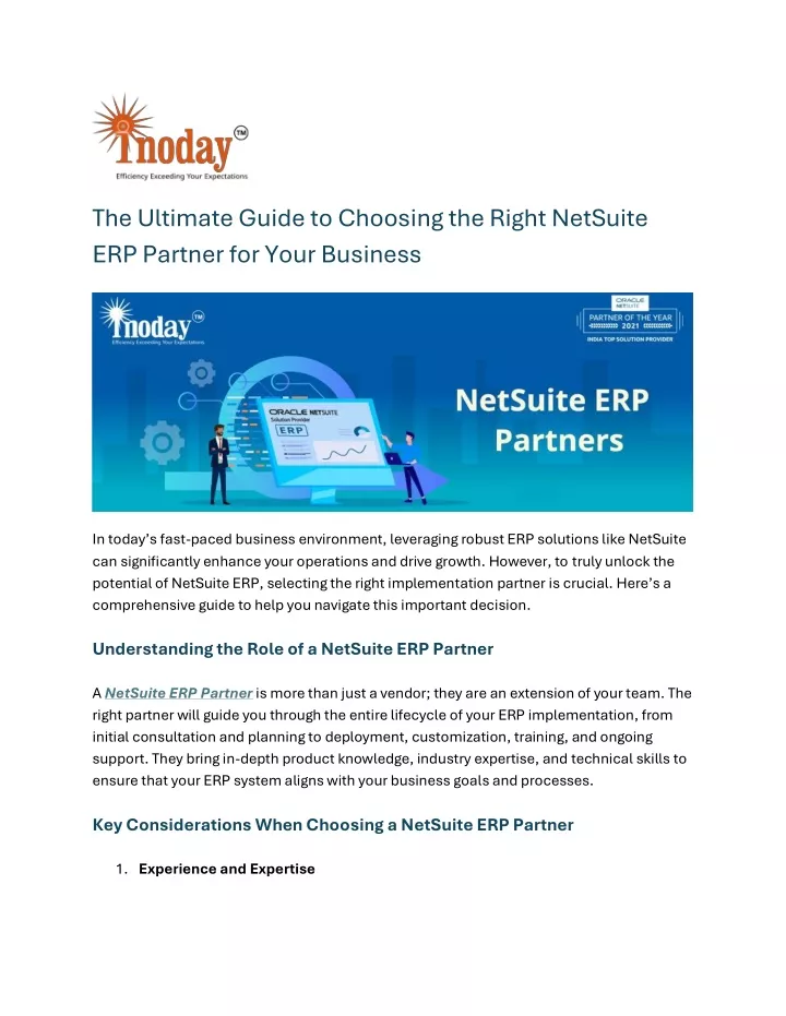 the ultimate guide to choosing the right netsuite